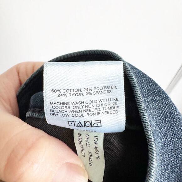 EXPRESS Conscious Edit Mid Rise Bootcut Stretch Size 16 Regular Darker Wash - Picture 7 of 11